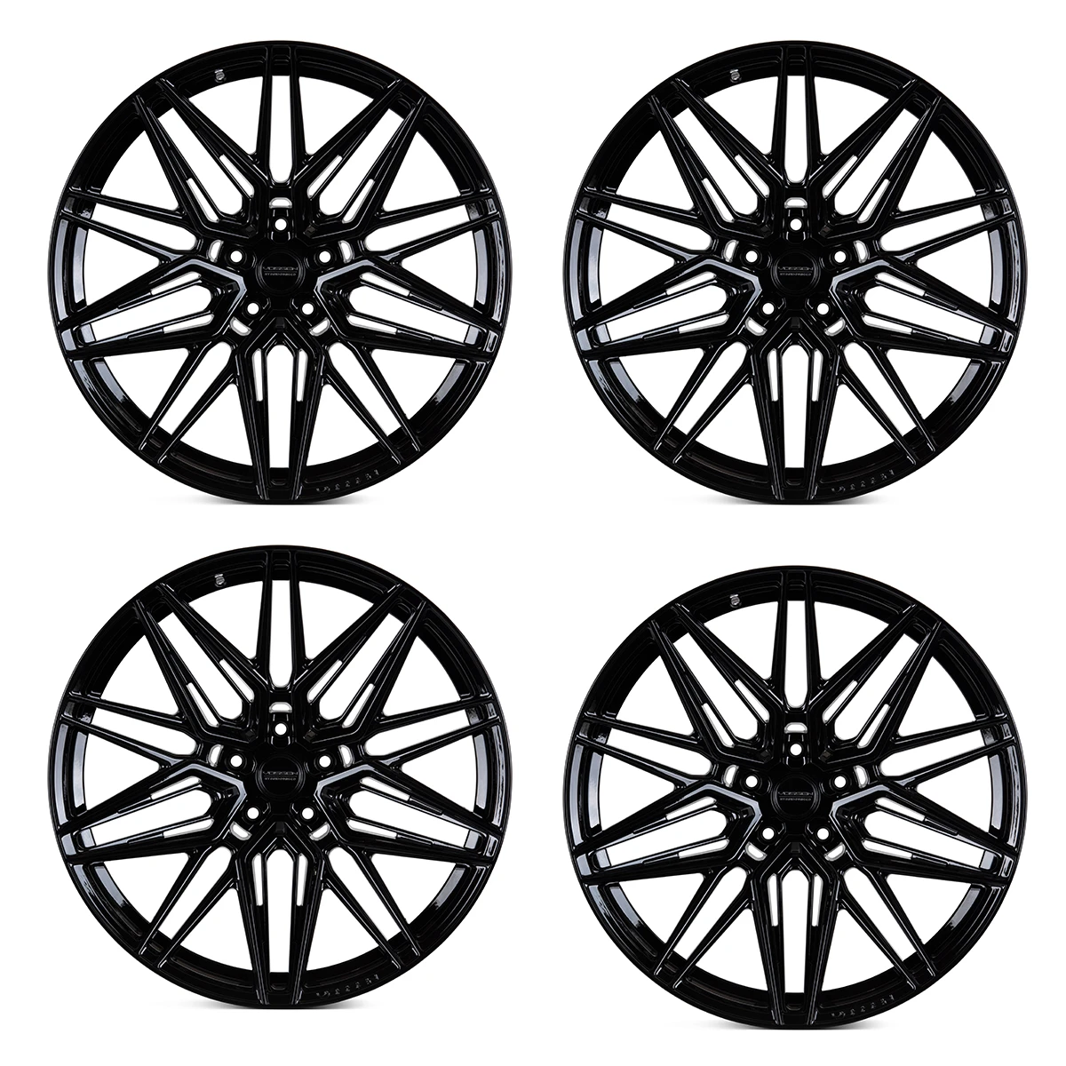 Vossen HF-7 Hybrid Forged Wheel Set, Gloss Black, 20x9.5 +25/20