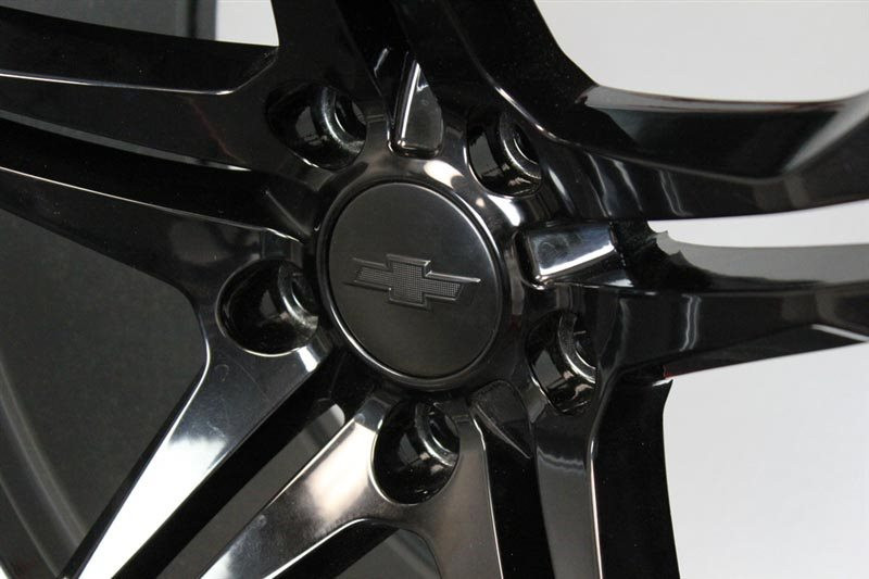 Chevrolet Satin Black Wheel Center Caps w/Bowtie Logo, Set of 4