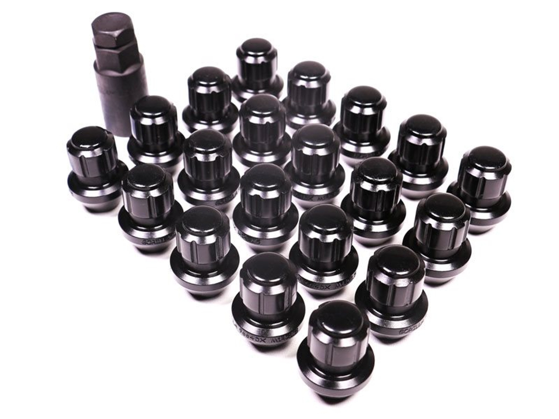 Gorilla Factory Style Locking Lug Nuts, 14mm x 1.5, Black