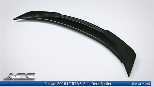 ACS Rear Deck Spoiler, Unpainted Primer :: 2016, 2017, 2018, 2019, 2020, 2021, 2022 Camaro V6, I4 w/o HD Rear View Camera