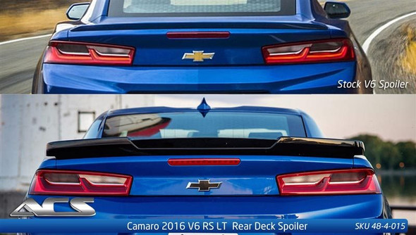 ACS Rear Deck Spoiler, Unpainted Primer :: 2016, 2017, 2018, 2019, 2020, 2021, 2022 Camaro V6, I4 w/o HD Rear View Camera