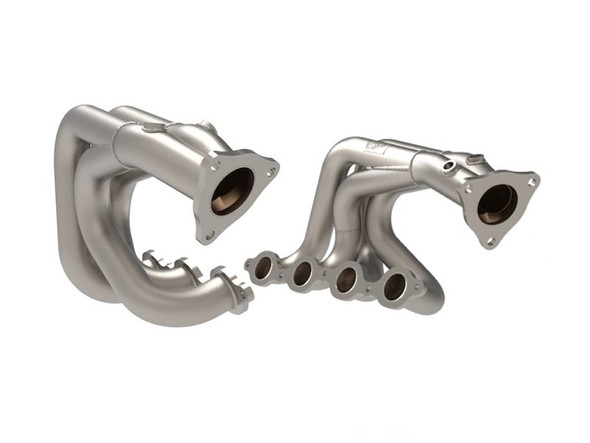 aFe Power Twisted 304 Stainless Steel Headers, Titanium Cerakote :: 2020 C8 Corvette