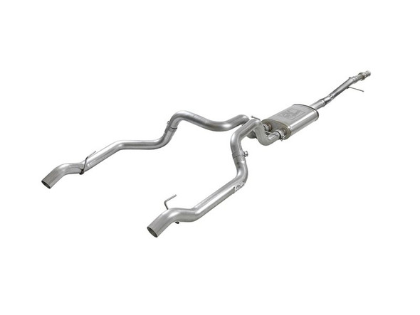 aFe Power Vulcan Series 3" to Dual 3" 304 Stainless Steel Cat-Back Exhaust System, Reuse Factory Tips :: 2019-2021 Silverado 1500 V8-5.3L