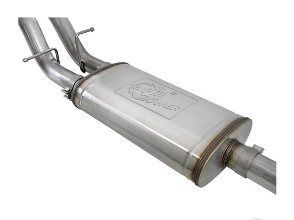 aFe Power Vulcan Series 3" to Dual 3" 304 Stainless Steel Cat-Back Exhaust System, Black Tips :: 2019-2021 Silverado 1500 V8-5.3L