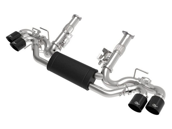 aFe Power MACH Force-Xp 3"-2.5" 304 Stainless Steel Cat-Back Exhaust System, Black Tips :: 2020 C8 Corvette