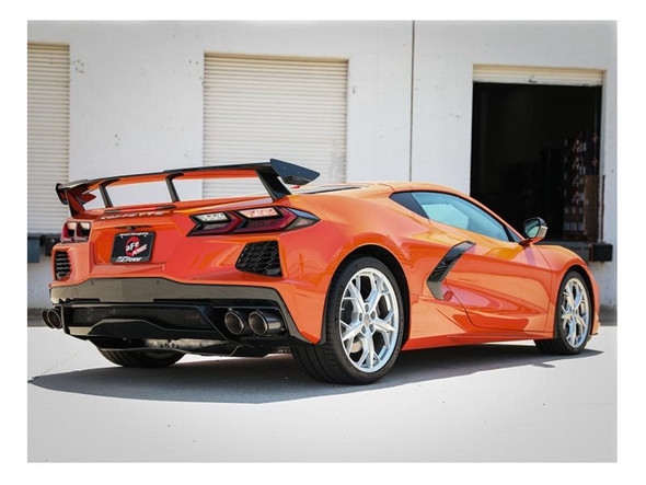 aFe Power MACH Force-Xp 3"-2.5" 304 Stainless Steel Muffler-Delete Cat-Back Exhaust System, Carbon Fiber Tips :: 2020 C8 Corvette