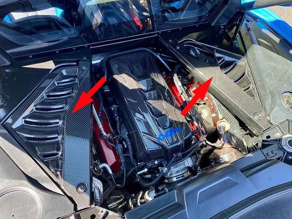 AGM Carbon Fiber Engine Mid Covers :: 2020-2021 Chevrolet C8 Corvette