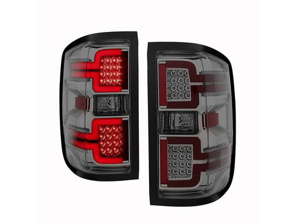 ANZO Sequential LED Taillights, Chrome Housing, Smoked Lens :: 2014-2018 Silverado 1500