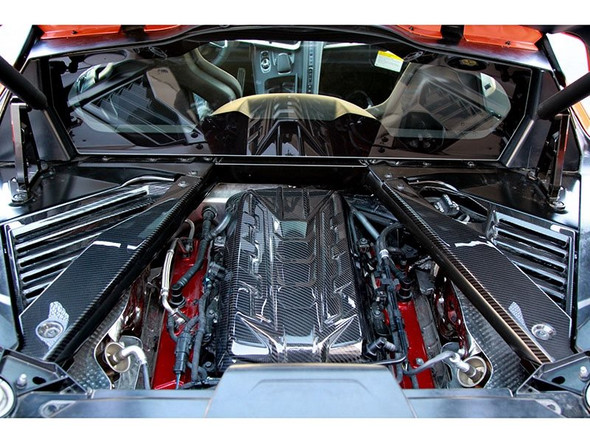 APR Performance Engine Bay Panels, Carbon Fiber :: 2020-2021 C8 Corvette