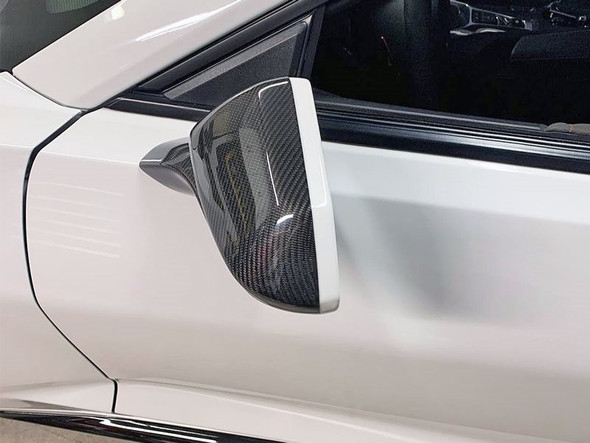 APR Carbon Fiber Replacement Side Mirror Front Housings, Non-Dimming :: 2016-2021 Camaro