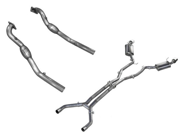 American Racing Headers Full System, Down Pipes w/High Flow Catalytic Converters & Cat-Back Exhaust System :: 2012-2015 Camaro V6