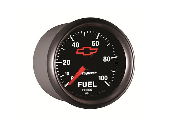 Autometer Fuel Pressure Gauge, Red Bowtie, 2 1/16", 0-100psi :: Universal Fitment