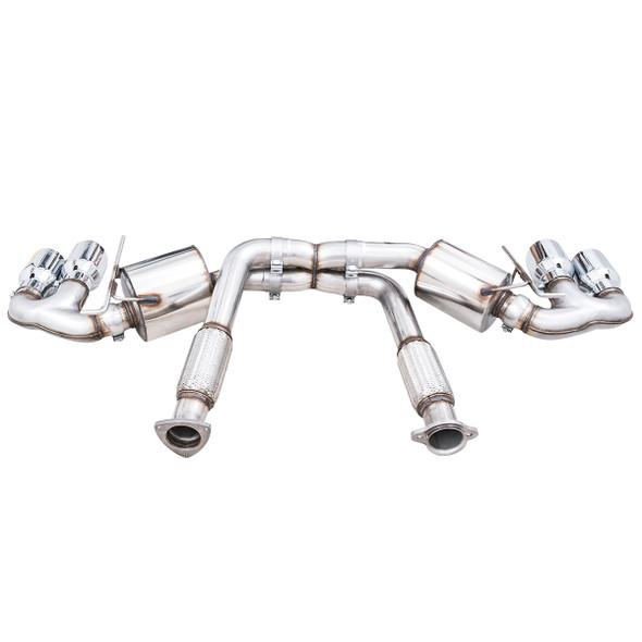 AWE Touring Edition 3" Cat-Back Exhaust System w/ 4.5" Chrome Silver Tips :: 2020-2023 C8 Corvette Stingray