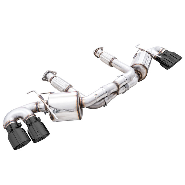 AWE Touring Edition 3" Cat-Back Exhaust System w/ 4.5" Diamond Black Tips :: 2020-2023 C8 Corvette