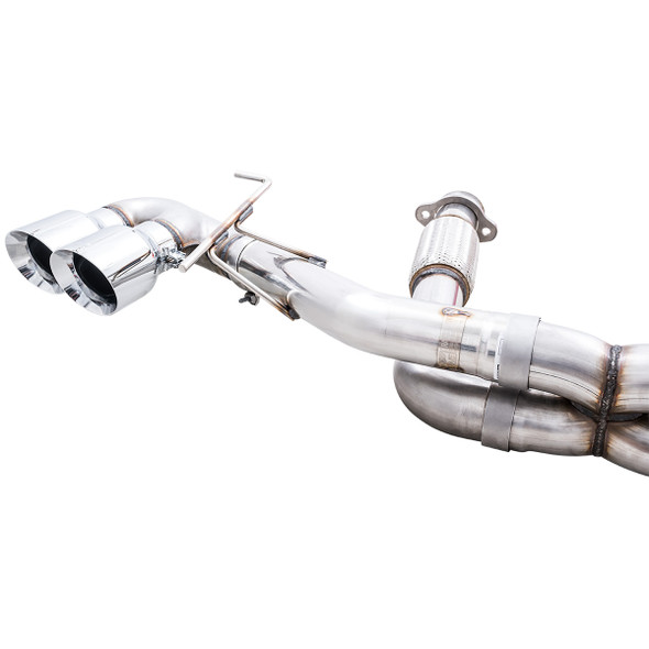 AWE Track Edition 3" Cat-Back Exhaust System w/ 4.5" Chrome Silver Tips :: 2020-2023 C8 Corvette