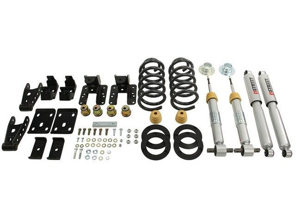 Belltech Lowering Kit With Street Performance Shocks, 1"-2" Front / 4" Rear :: 2014, 2015, 2016, 2017, 2018 Silverado 1500 2WD Standard Cab