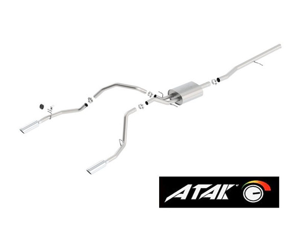 Borla ATAK Cat-Back Single Exhaust 140720 w/ Dual Rear Exit, 4