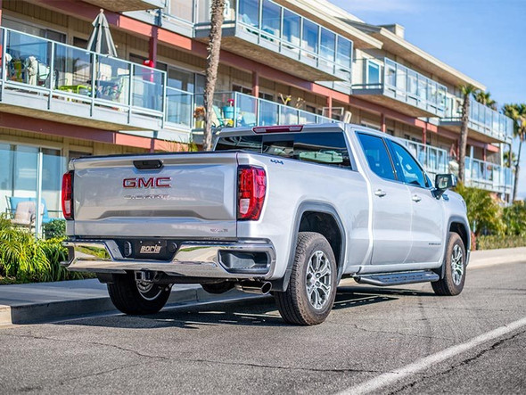 Borla 3" S-Type Cat-Back Single Exhaust w/ Factory Side Exit, 4" Black Chrome Tips :: 2019-2022 Silverado 1500 4.3L