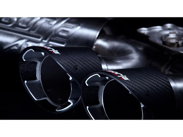 Borla S-Type Cat-Back Exhaust System, 4" Quad Carbon Fiber Angled Tips, w/ AFM and NPP Valves :: 2020-2025 C8 Corvette