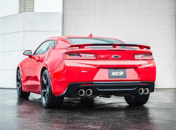 Borla 2.75" ATAK Axle-Back Exhaust System w/ 4" Quad Polished Tips :: 2016-2024 Camaro SS & ZL1