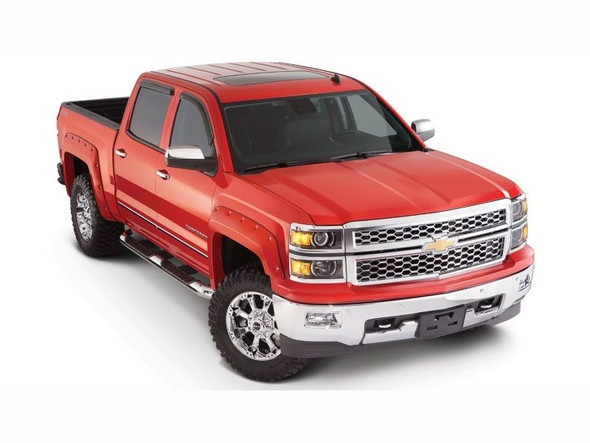 Bushwacker Pocket Style Fender Flares, Front and Rear, Unpainted :: 2014-2018 Silverado 1500 w/ 5'9" Fleetside Bed