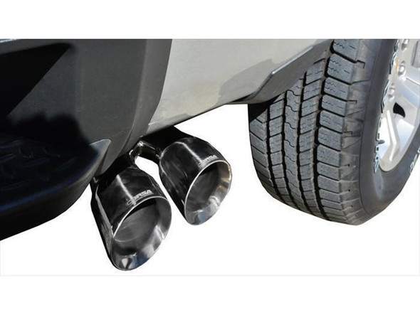 Corsa Sport 3" Cat-Back Exhaust System w/Single Side Exit, Dual 4" Polished Tips :: 2014-2019 Silverado 1500 5.3L V8 w/143.5" Wheelbase