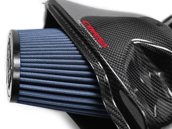 Corsa Carbon Fiber Air Intake, MaxFlow Blue Oiled Filter :: 2014-2019 C7 Corvette Stingray, Grand Sport, Z51