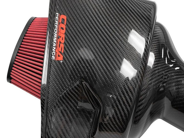 Corsa Carbon Fiber DryTech Air Intake, Red Dry Filter :: 2015-2019 C7 Corvette Z06