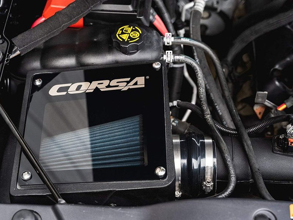 Corsa Performance MaxFlow Oiled Filter Closed Box Air Intake :: 2014-2018 Silverado 1500 5.3L V8