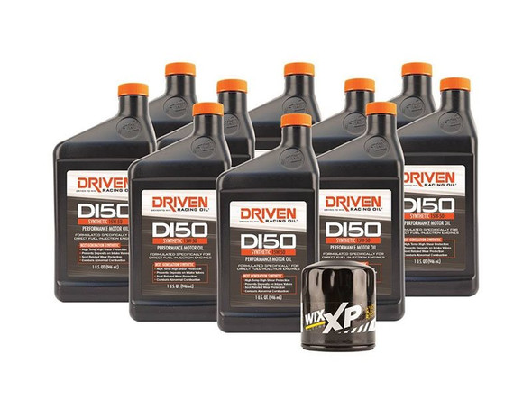 Driven Racing Oil Track Pack Oil Change Kit w/ 10 Quarts of DI50 15W-50 Synthetic Oil & Wix XP Filter :: 2016-2021 Camaro SS & ZL1