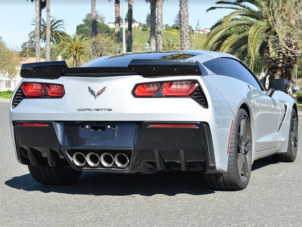 EOS Rear Bumper Diffuser Fins, Painted Carbon Flash :: 2014, 2015, 2016, 2017, 2018, 2019 C7 Corvette Non-ZR1