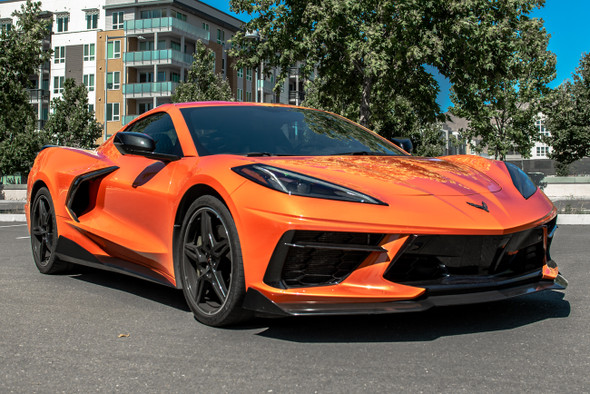 EOS 5VM Style Front Splitter and Side Skirts, Unpainted :: 2020, 2021, 2022, 2023 C8 Corvette