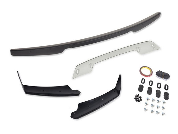 EOS Z07 Stage 3 Rear Spoiler w/ Light Tinted Wickerbill Extension, Unpainted Winglets :: 2014-2019 C7 Corvette Non-ZR1