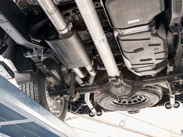 Flowmaster 2.5" American Thunder Cat-Back Dual Exhaust System w/ Dual Rear Exit, 4" Quad Black Tips :: 2019-2021 Silverado 1500 6.2L