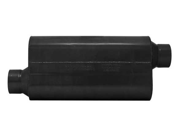 Flowmaster 5" x 10" x 18" Oval 50 Series HD Chambered Muffler, 3.5" Offset/Offset :: Universal Fit, 2014-2021 Silverado 1500