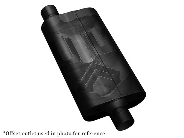 Flowmaster 4" x 9.75" x 17" Oval 50 Series Delta Flow Chambered Muffler, 2.5" Center/Center :: Universal Fit, 2014-2021 Silverado 1500
