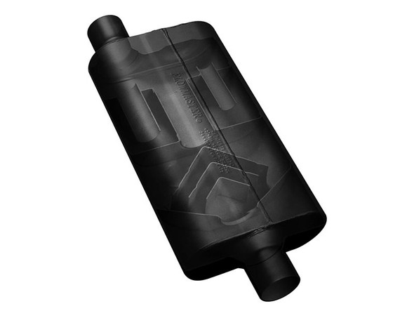 Flowmaster 4" x 9.75" x 17" Oval Super 50 Series Chambered Muffler, 3" Center/2.5" Dual :: Universal Fit, 2014-2021 Silverado 1500