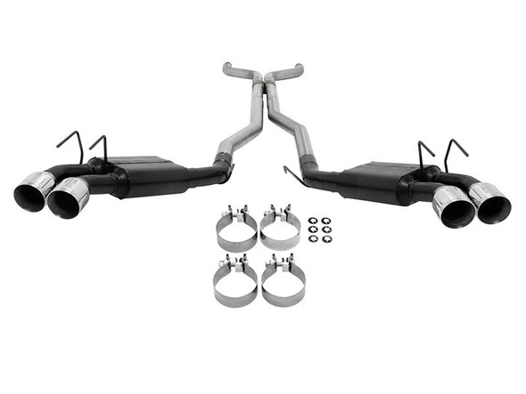 Flowmaster 3" American Thunder Cat-Back Dual Exhaust System, 4" Quad Polished Tips :: 2013-2015 Camaro SS, ZL1 Coupe