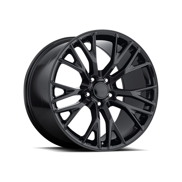 FR 22 Z06 Replica Wheel Set, Gloss Black, 19x8.5 & 20x10 :: 2014-2019 C7 Corvette Stingray