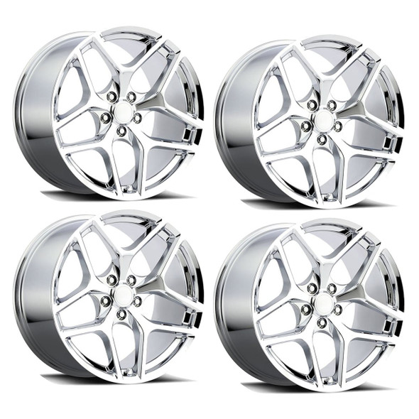 FR 27F Z28 Replica Wheel Set, Chrome, 20x10 & 20x10 :: 2010-2024 Camaro