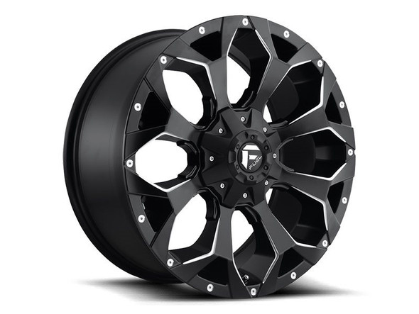 Fuel Off-Road D546 Assault Wheel Set, 20x9" +19mm, Gloss Black Milled :: 2014-2018 Silverado 1500