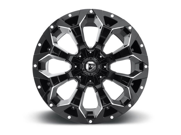 Fuel Off-Road D576 Assault Wheel Set, 20x10" -22mm, Gloss Black Milled :: 2014-2018 Silverado 1500