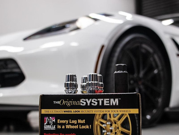 Gorilla Acorn Style Locking Lug Nuts, Chrome :: 2014-2019 Corvette