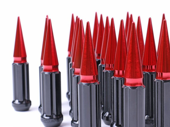 Gorilla Spike Lug Nuts, Red Spike :: 2014-2022 Silverado & GMC Sierra 1500