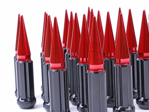 Gorilla Spike Lug Nuts, Red Spike :: 2010-2022 Camaro