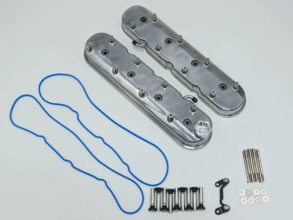 Granatelli Tall Valve Covers With Integral Angled Coil Mounts, Polished Finish :: 2010-2015 Camaro SS, ZL1, Z28