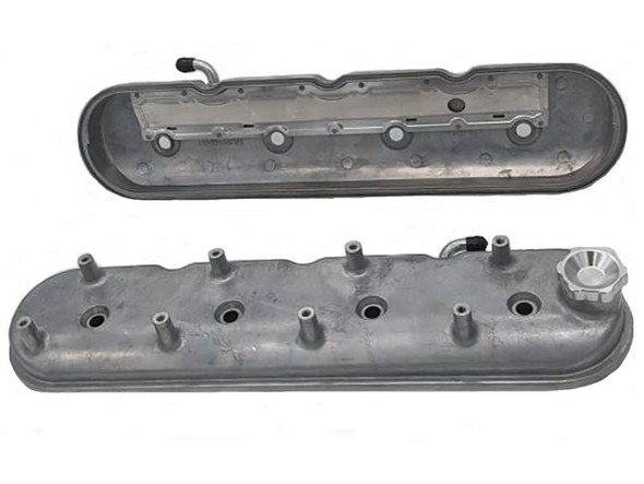 Granatelli Standard Valve Covers With Integral Angled Coil Mounts, Cast Finish :: 2010-2015 Camaro SS, ZL1, Z28