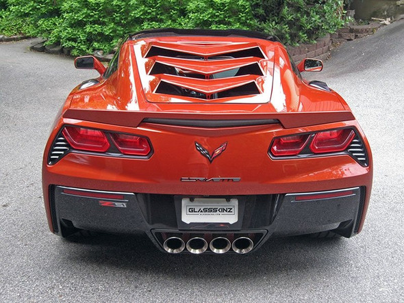 GLASSSKINZ C7 BAKKDRAFT Rear Window Louver/Valance :: 2014-2019 C7 Corvette