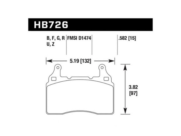 Hawk Performance HP Plus Brake Pads, Front :: 2014, 2015, 2016, 2017, 2018, 2019 C7 Corvette Stingray