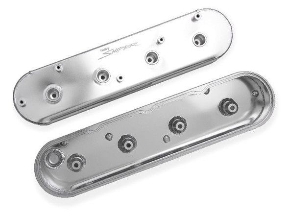 Holley Sniper Aluminum Valve Covers, Silver :: 2010-2015 Camaro SS